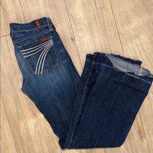 SEVEN 7 FOR ALL MANKIND Dojo y2k Flare Vintage Denim Blue Jeans